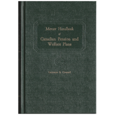 Mercer Handbook of Canadian Pension and Welfare Plans