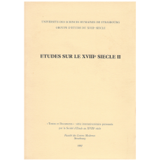 Etudes Sur Le XVIIIe Siecle II