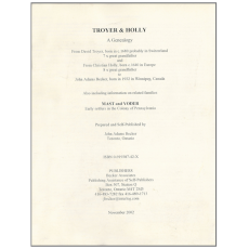 Troyer and Holly: A Genealogy